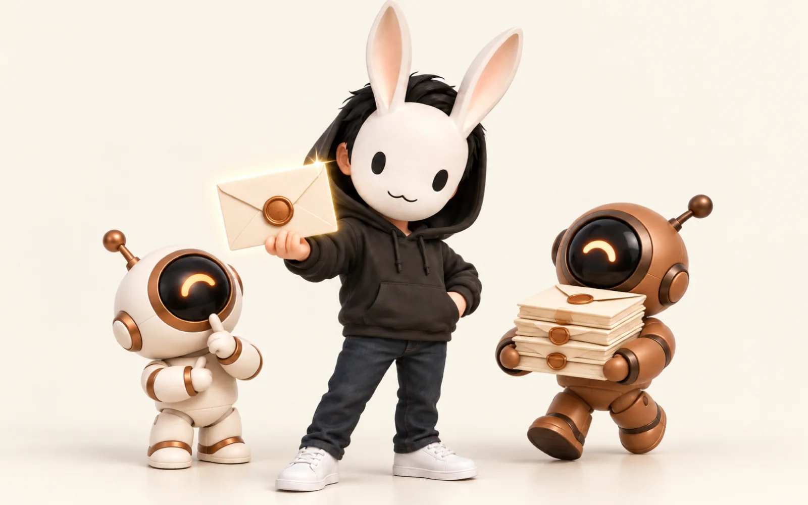 ろこが封をした特別な封筒を差し出している